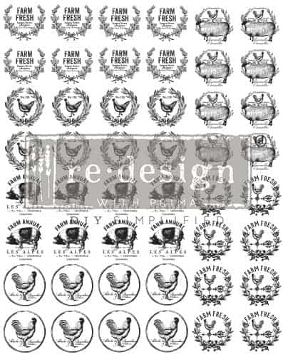 re-design with PRIMA siirdepilt nuppudele FARMHOUSE DELIGHT