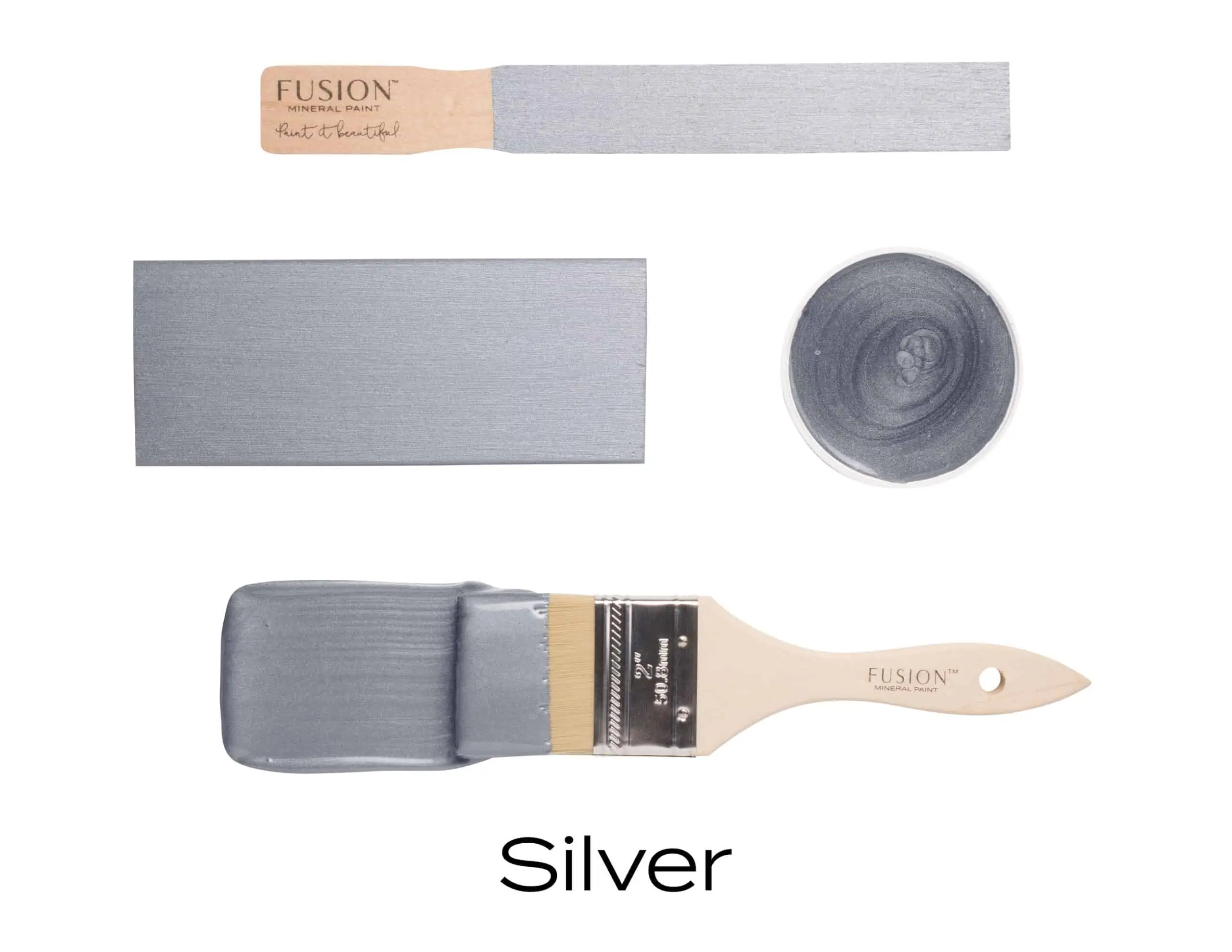 T2SILVER Fusion Mineral Paint Metallics SILVER