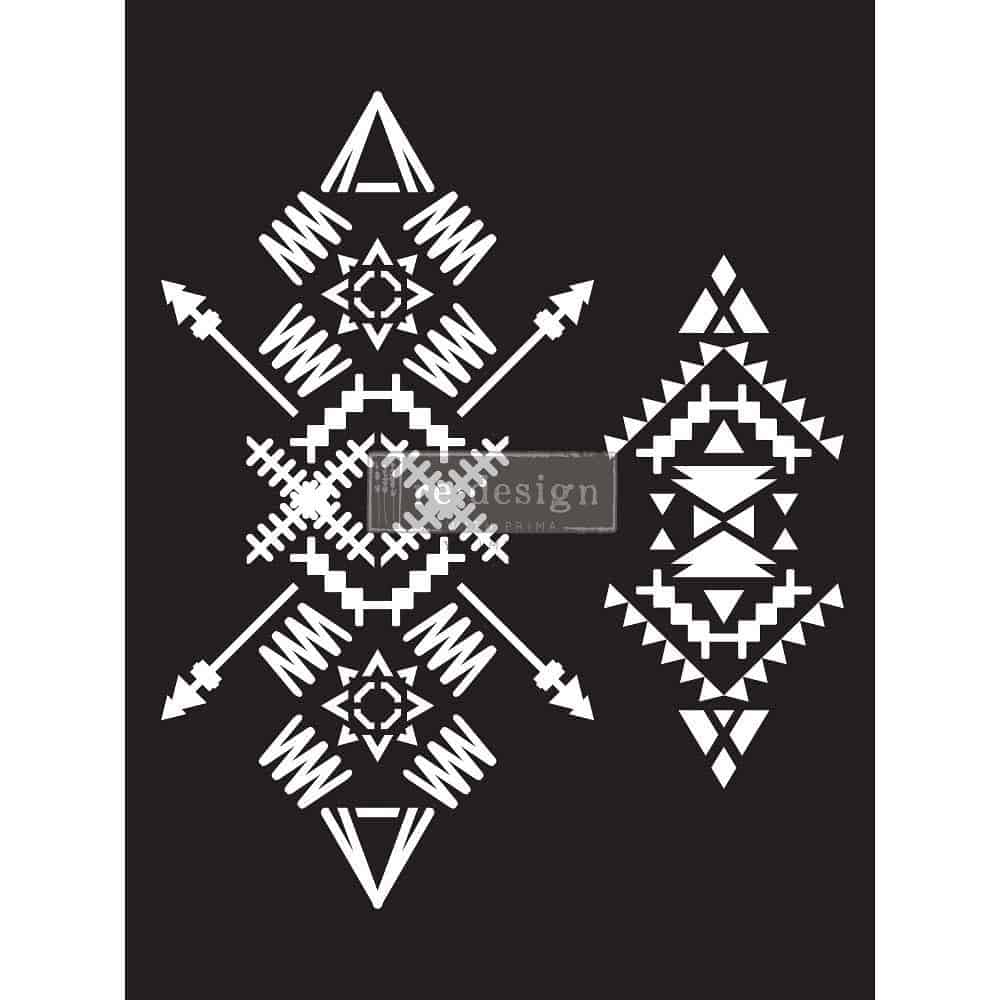 re-design with PRIMA šabloon TRIBAL IMPRINT